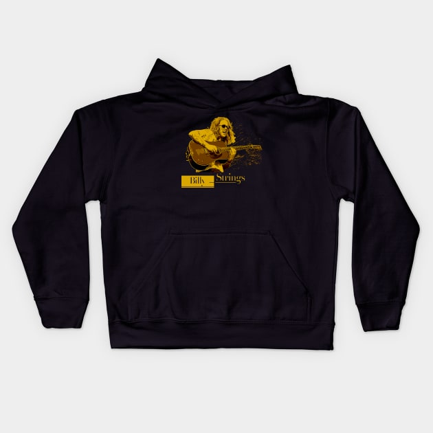 Billy Strings | Yellow retro Kids Hoodie by Nana On Here